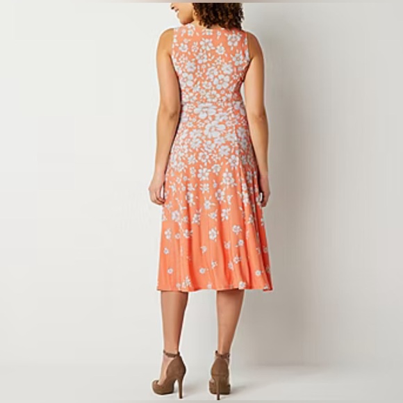 Danny & Nicole 2-piece Womens Floral Midi Jacket Dress (size M) - Picture 2 of 8